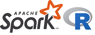 Apache Spark and R logos